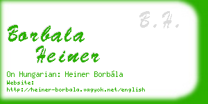 borbala heiner business card